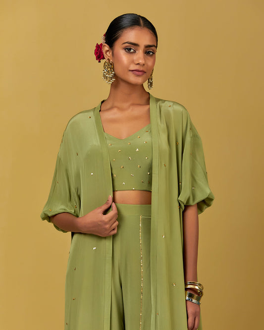 Women Wearing Green Blouse