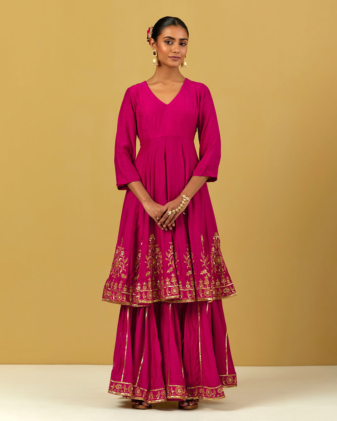 Womens MTO Indijay Pink Organza Dupatta