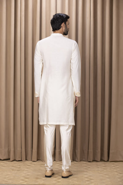 Mens Nasha Haider Ivory Cotton Kurta Set