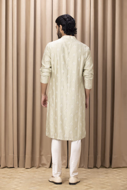 Mens Nasha Junaid Mint Green Cotton Kurta Set