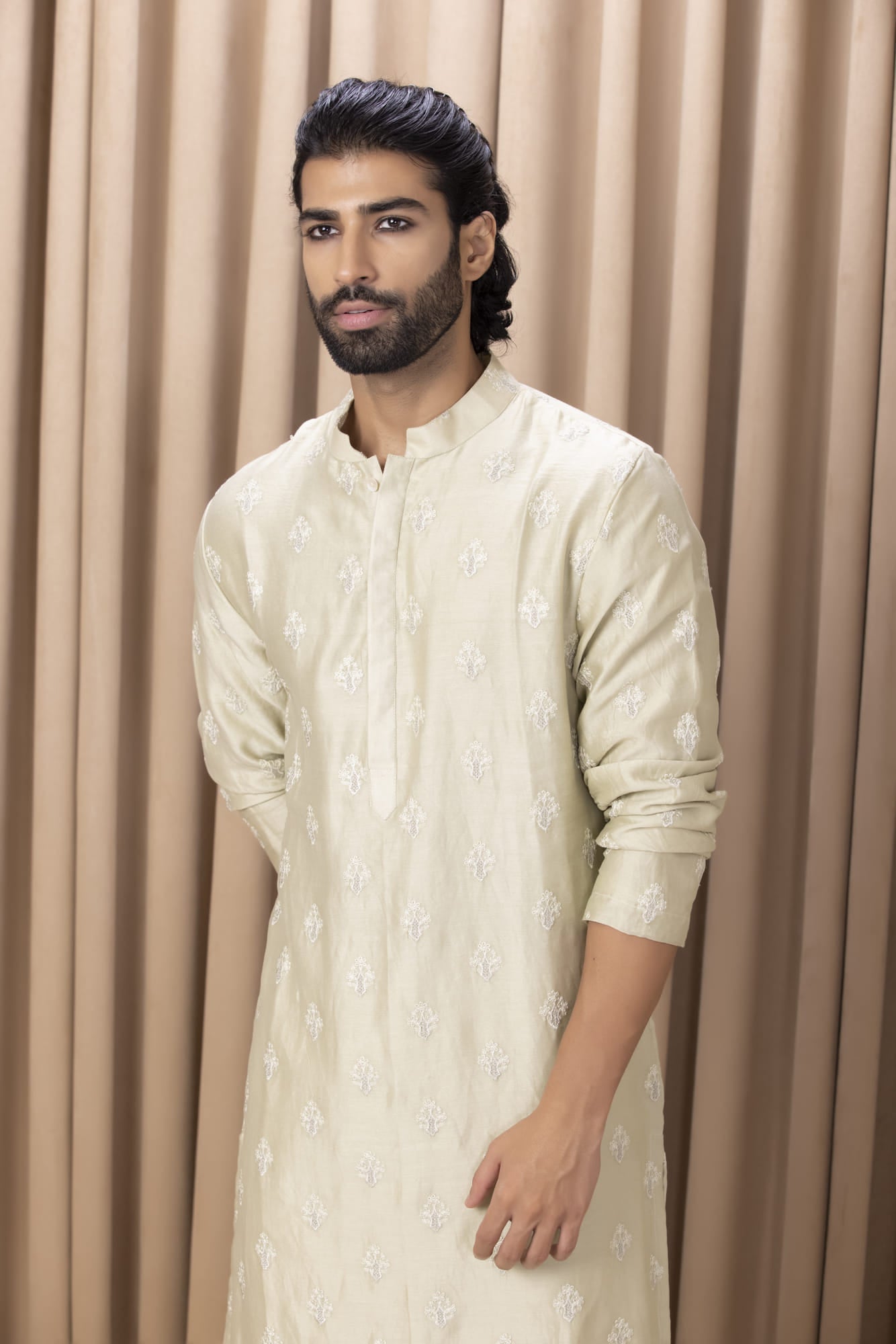 Mens Nasha Junaid Mint Green Cotton Kurta Set