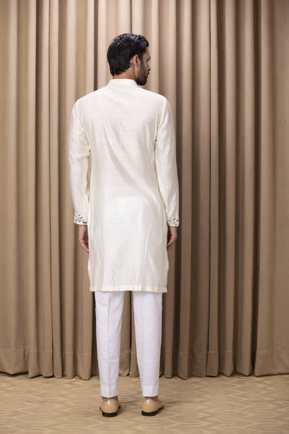 Mens Nasha Amaani Ivory Cotton Kurta Set