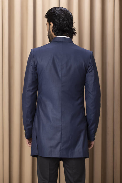 Mens Daniyal Navy Blue Suiting Suit Set