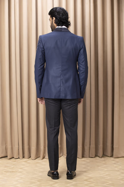 Mens Nirvaan Blue Suiting Tuxedo Set