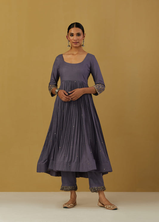 Women Wearing Blue Anarkali 