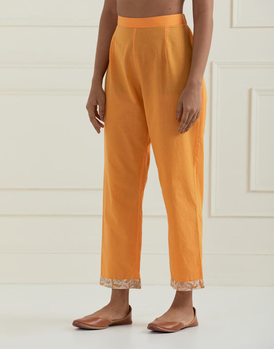 Womens Dia MTO Orange Cotton Pant