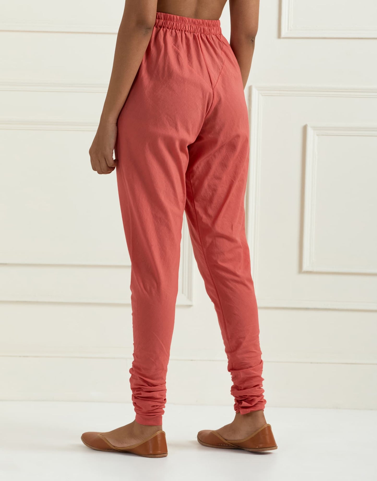 Womens Dia MTO Red Cotton Pant