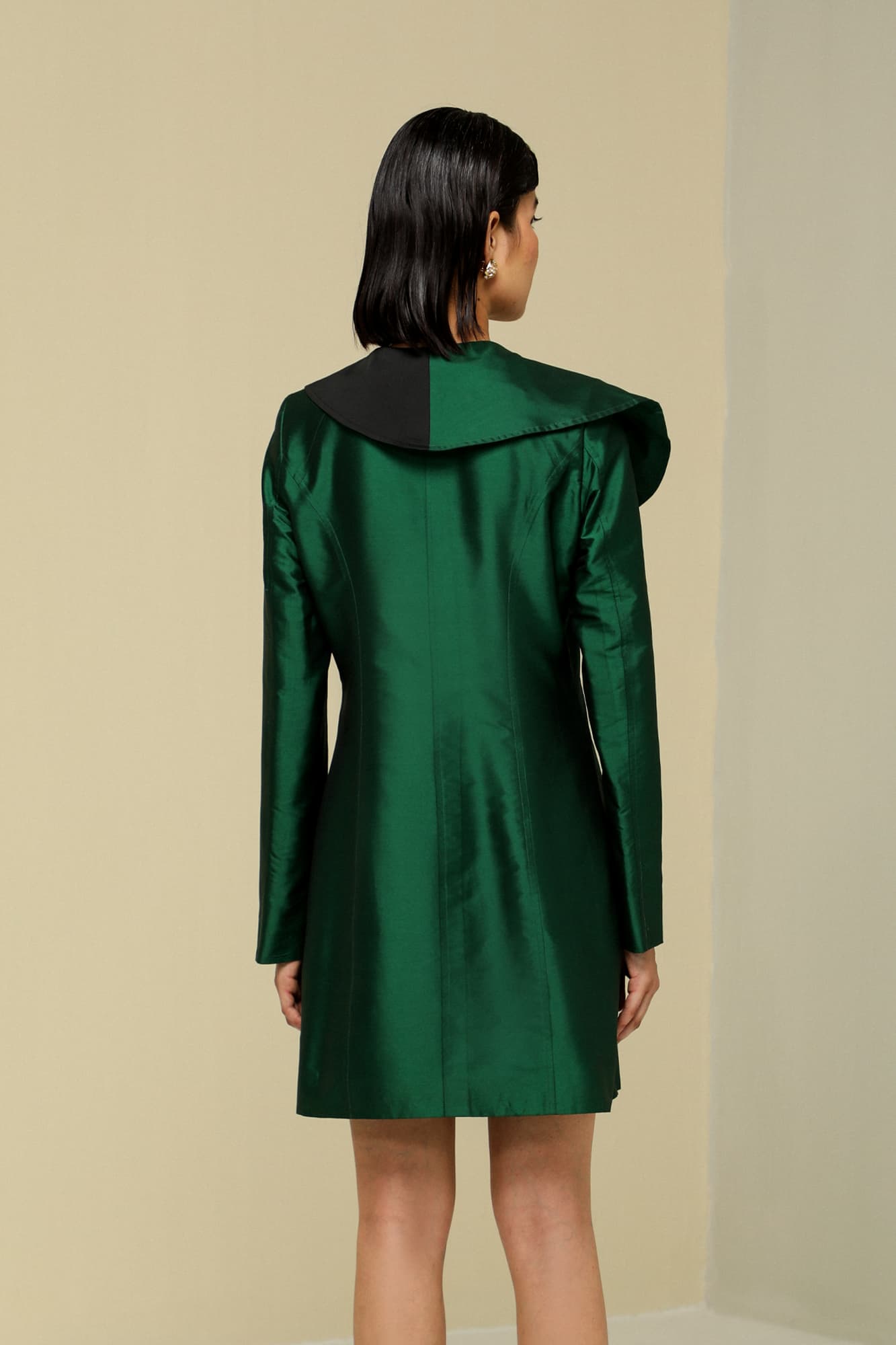 Womens Green Ruffle Jacket