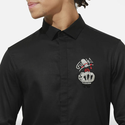 Mens KK Black Mickey Cotton Shirt