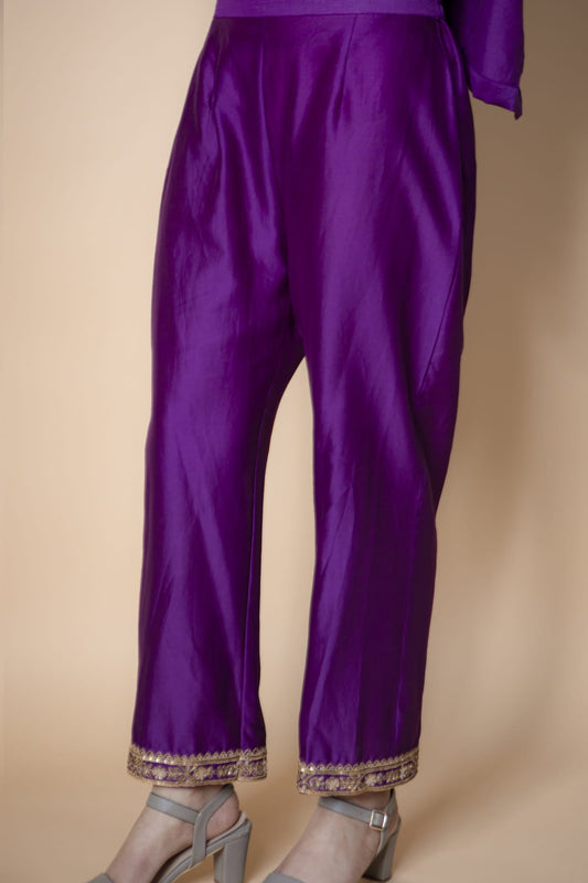 Women wearing Purple Palazzo Pants