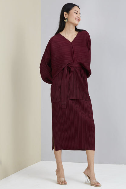 Womens Aika Co-ord Set - Burgundy