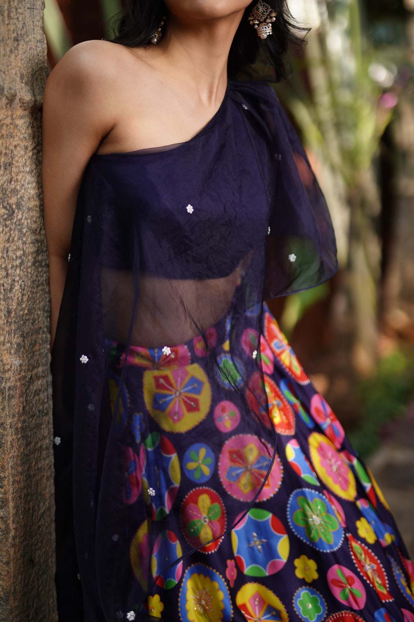 Women wearing blue dress