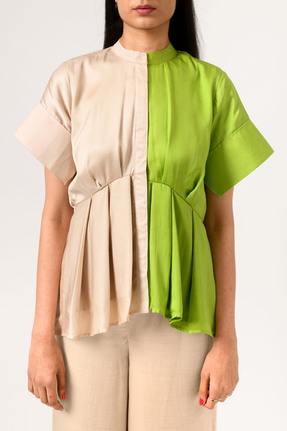 Womens Subota Green Silk Co-Ord Set