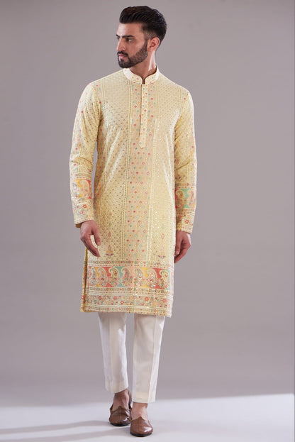 Men Wearing White kurta.