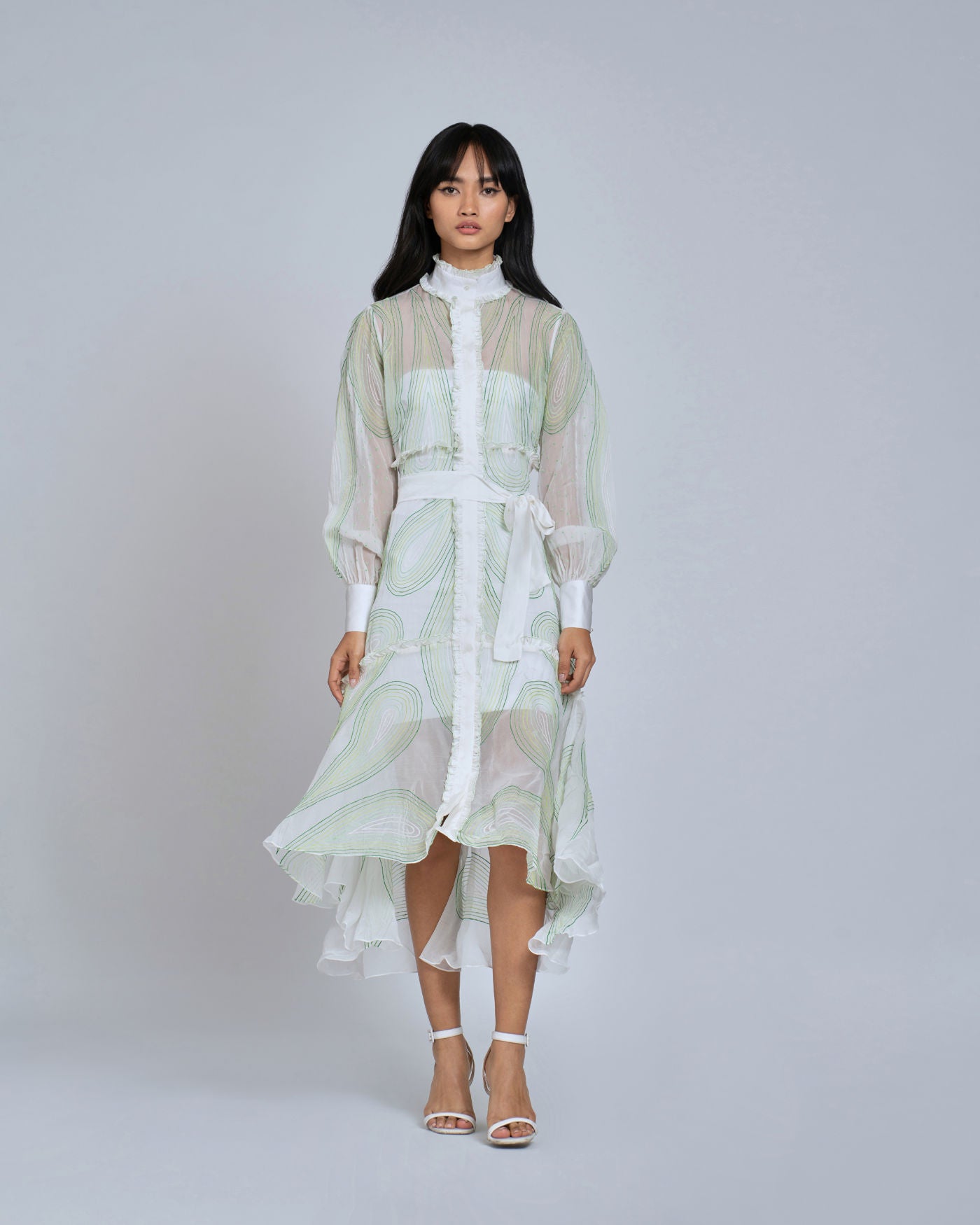 Womens Green waves shirt Dress