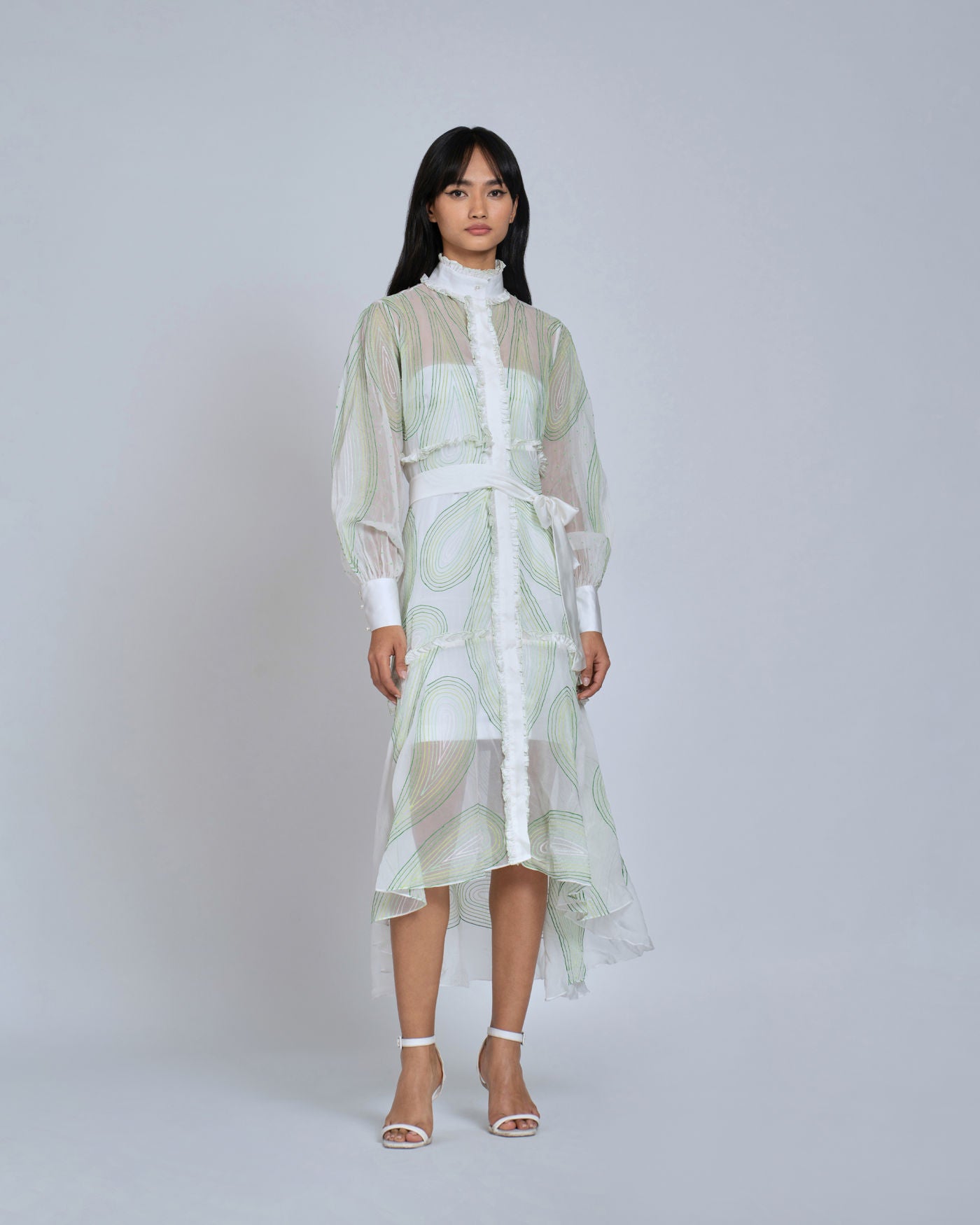 Womens Green waves shirt Dress