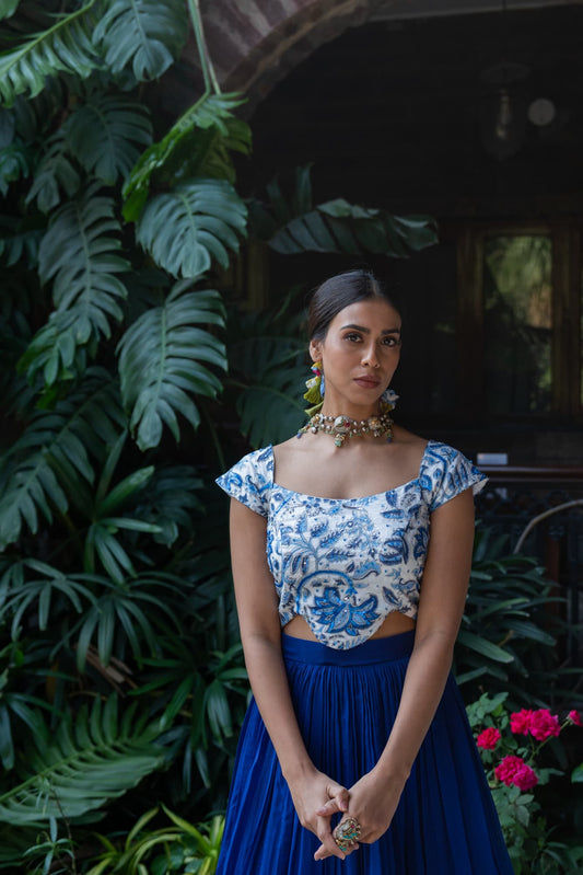 Women wearing blue Saree