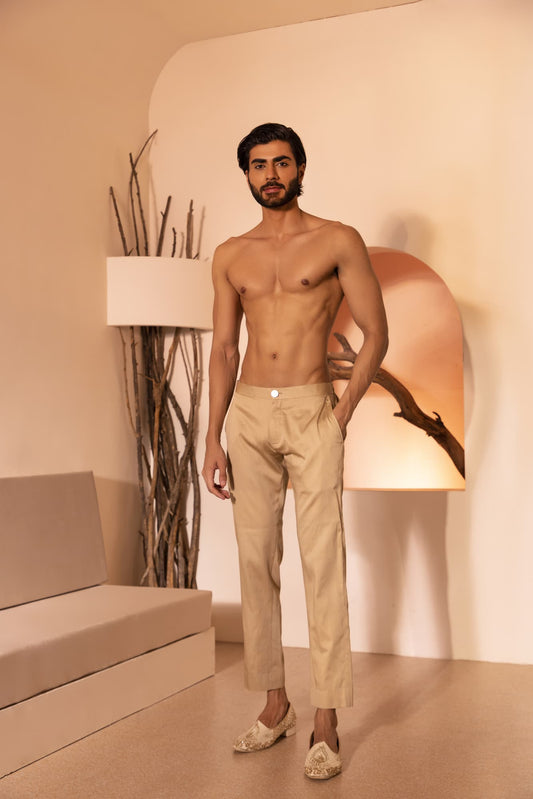 Men wearing beige pants