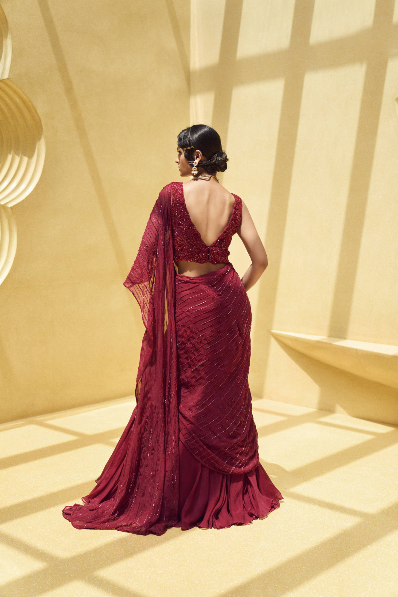 WOMENS RUBY SAREE