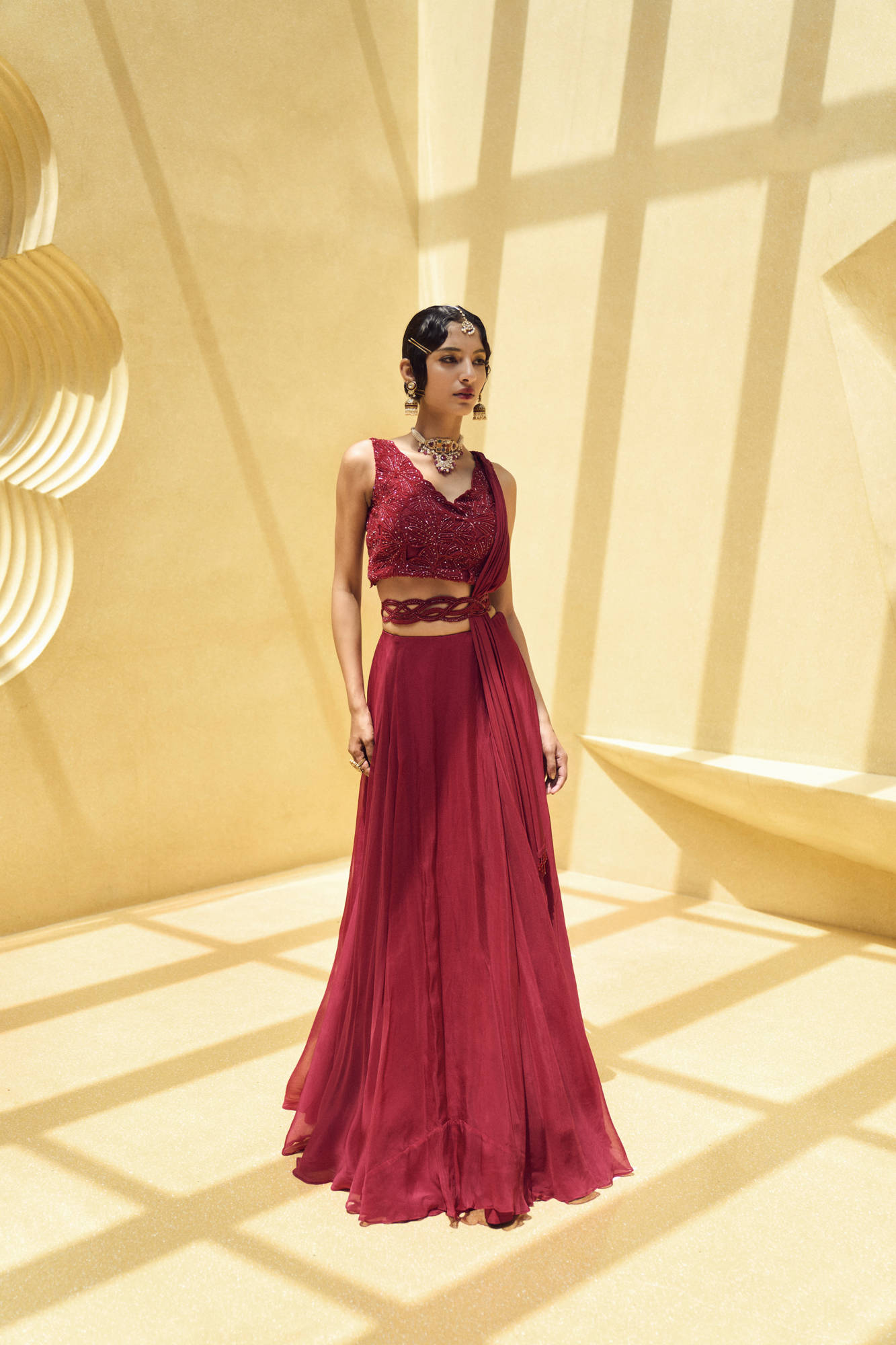 WOMENS ROSE LEHENGA