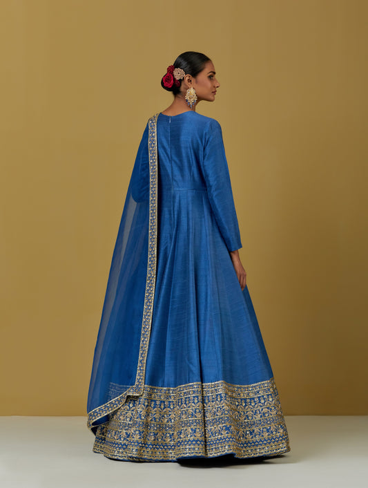 Women Wearing Blue Dupatta